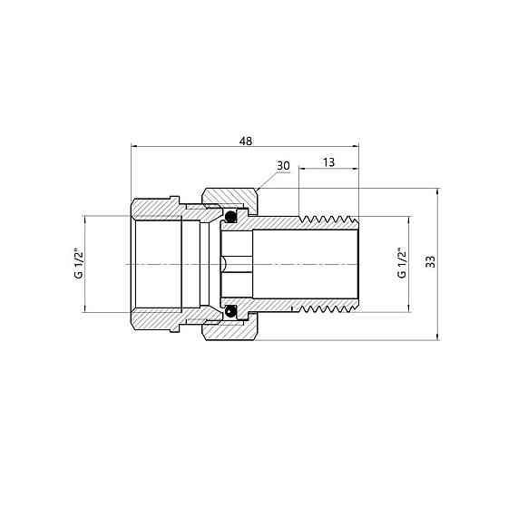 Згін "Американка" Thermo Alliance Forte 1/2" прямий SF190W15 Київ
