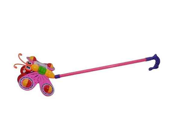 Каталка розовая Бабочка арт.223CD ТМ 7TOYS Киев