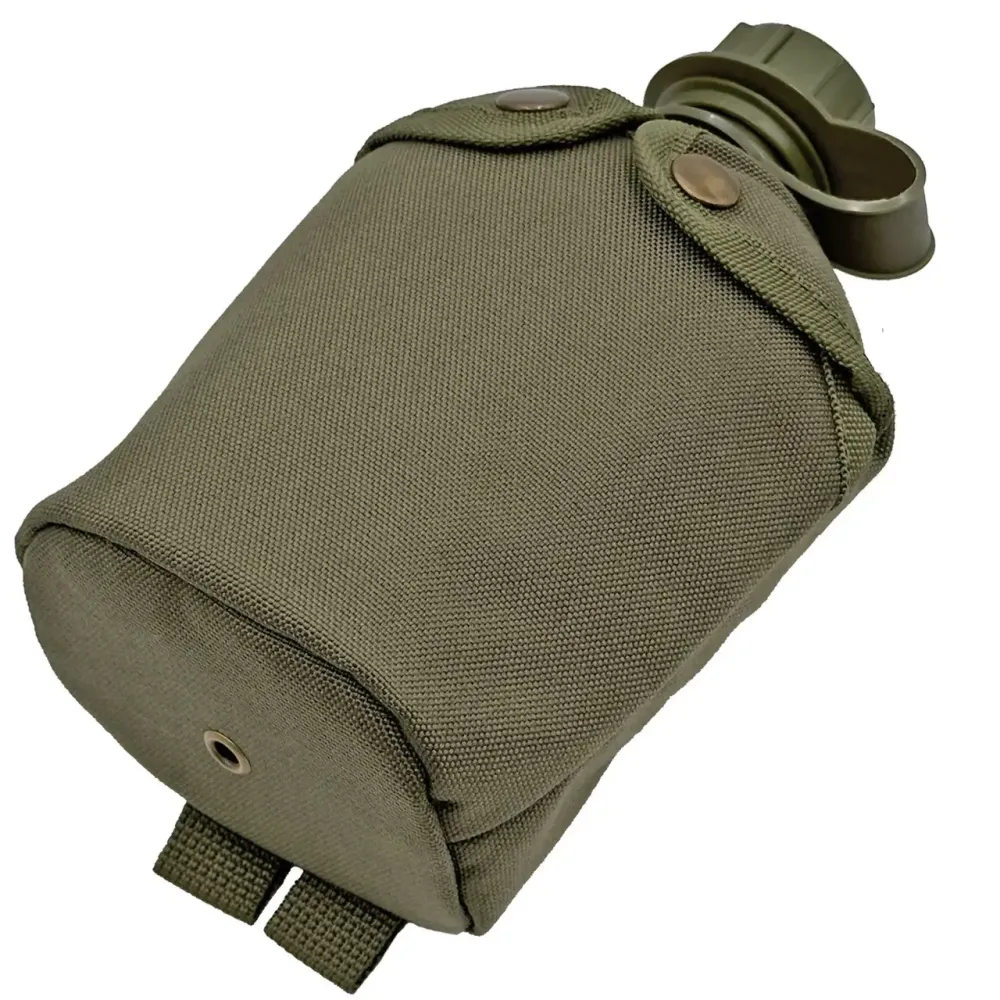 Фляга армійська 1л у чохлі Molle Піксель (фляга тактична польова індивідуальна) Поліестер, Олива Запоріжжя - фото 4