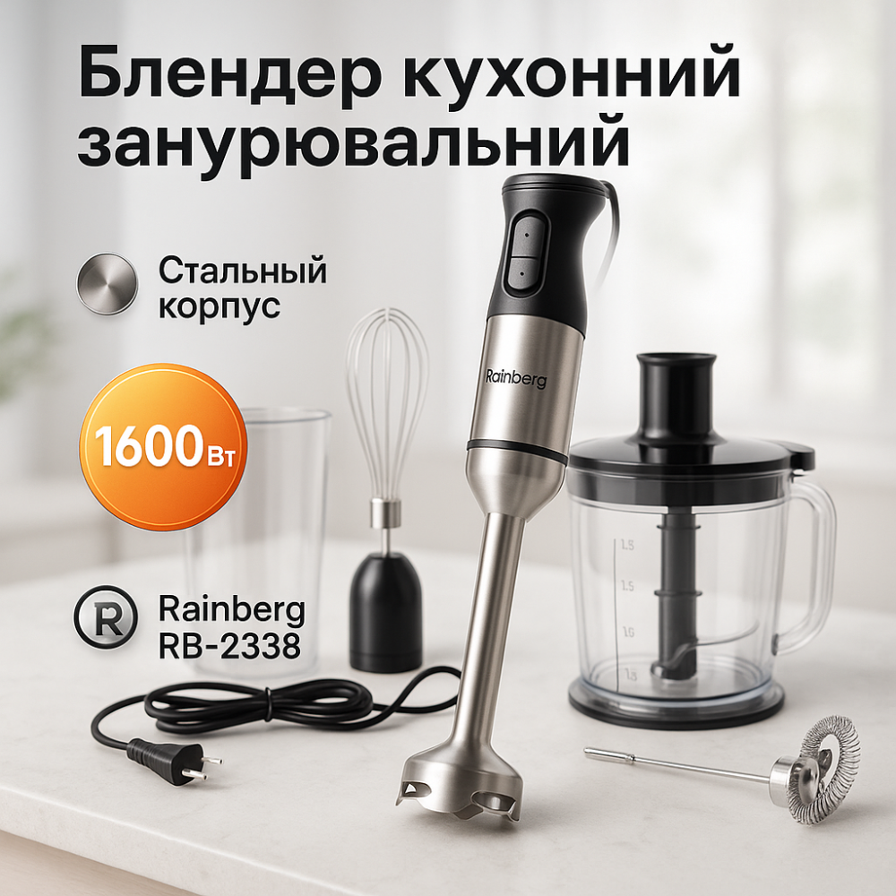 Блендер з функцією приготування коктейлів, Потужний занурювальний блендер для дому PK-19 Львів - фото 10