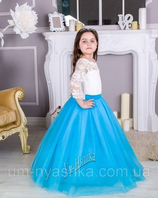 Длинное нарядное платье Мелиса на 6-7 лет Кривой Рог - изображение 1