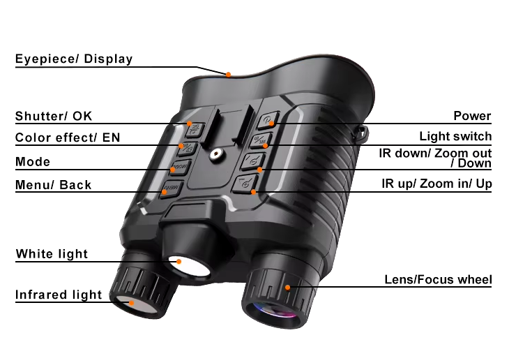 Цифровий бінокль нічного бачення NV8161 (до 400м у темряві) 1080P HD 8X з кріпленням FMA L4G24 та картою 128Гб Вінниця - фото 5