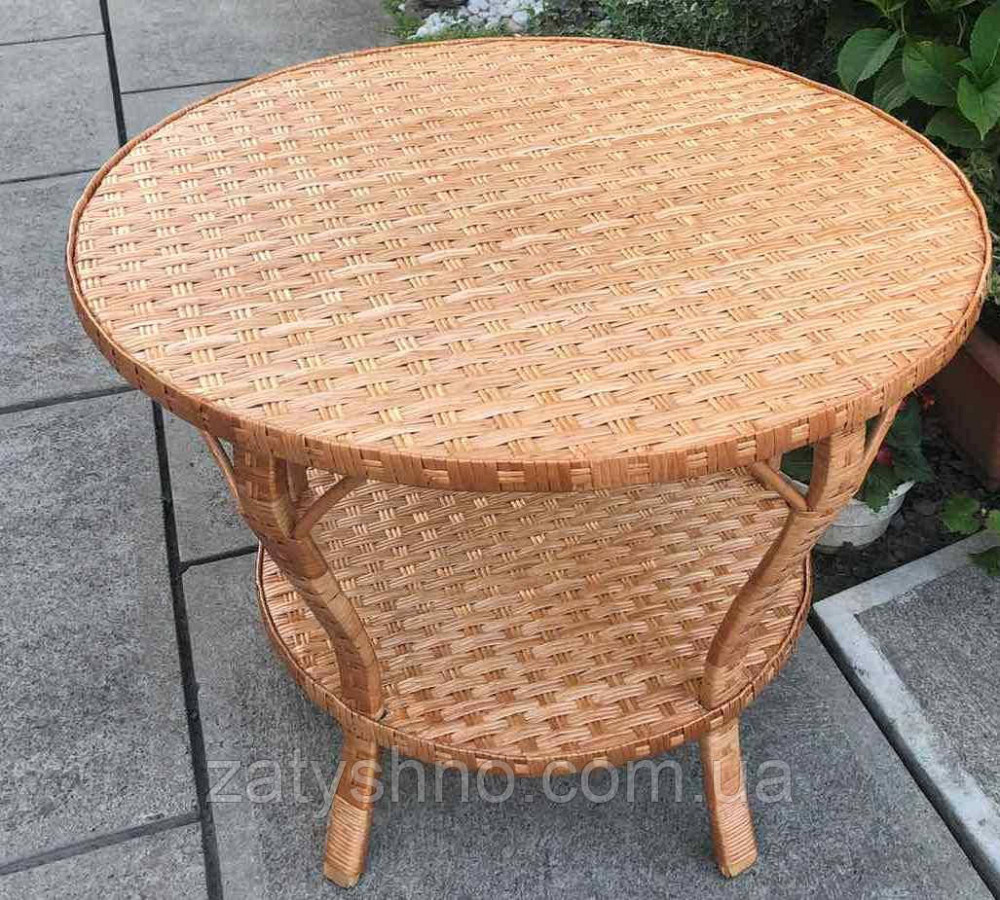 Круглый стол  из лозы с подставкой Киев - изображение 7