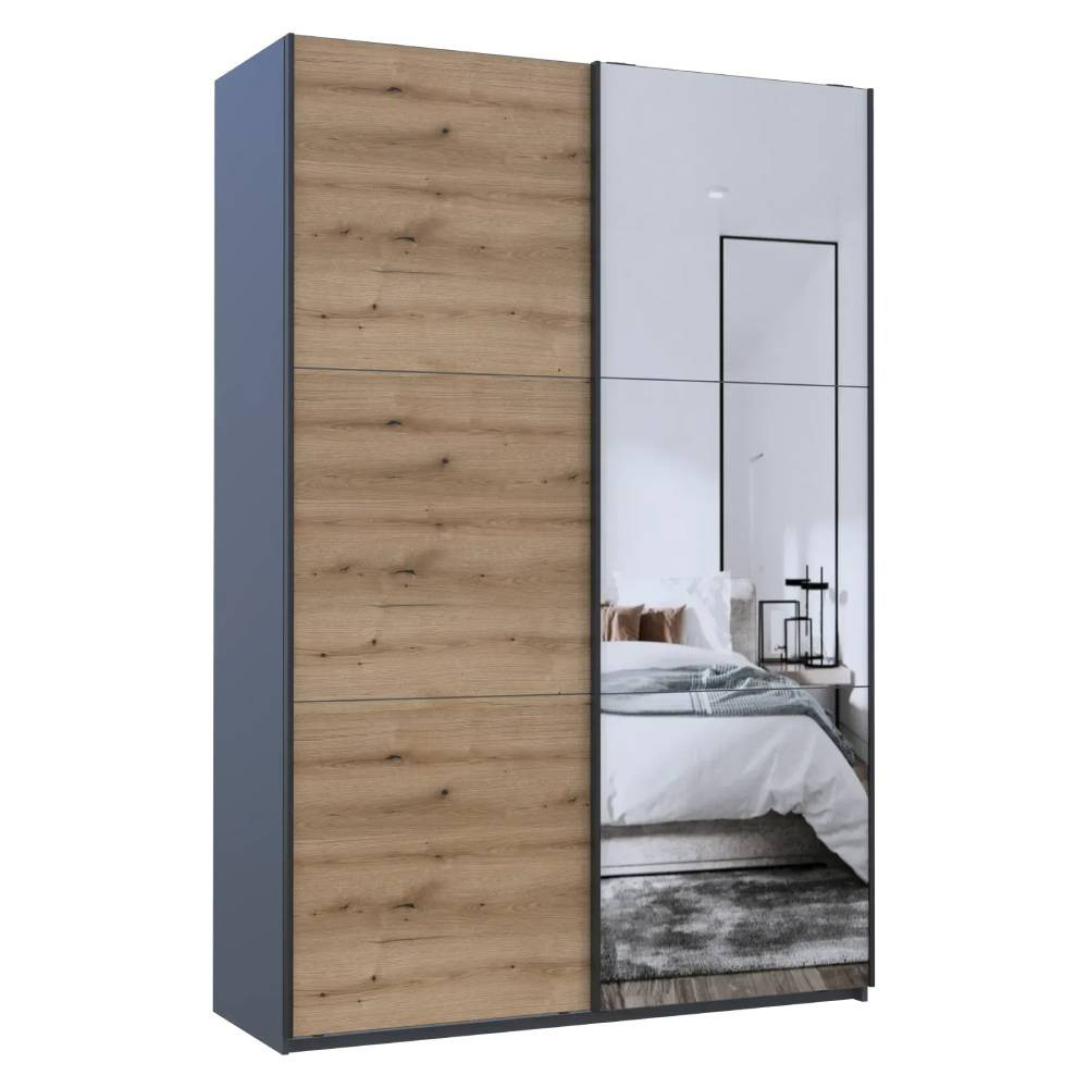 Шафа купе Doros G-Caiser Антрацит/Дуб Евок 1 ДСП / 1 дзеркало / 3 частини 160х60х240 (42005413) (DRS-012246) Львів - фото 2