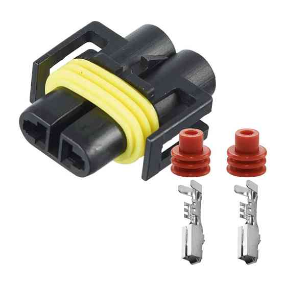 Разъем коннектор 2-кон., Автолампа Н8, Н, Н27 Угл, 12124819, 12124817, APTIV (Delphi) Toyota, Много марок 40367 Киев