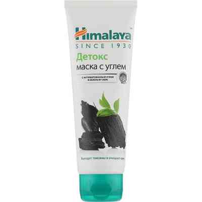 Маска для лица Himalaya Herbals Детокс очищающая с углем и зеленым чаем 75 мл (6291107222295) Вінниця