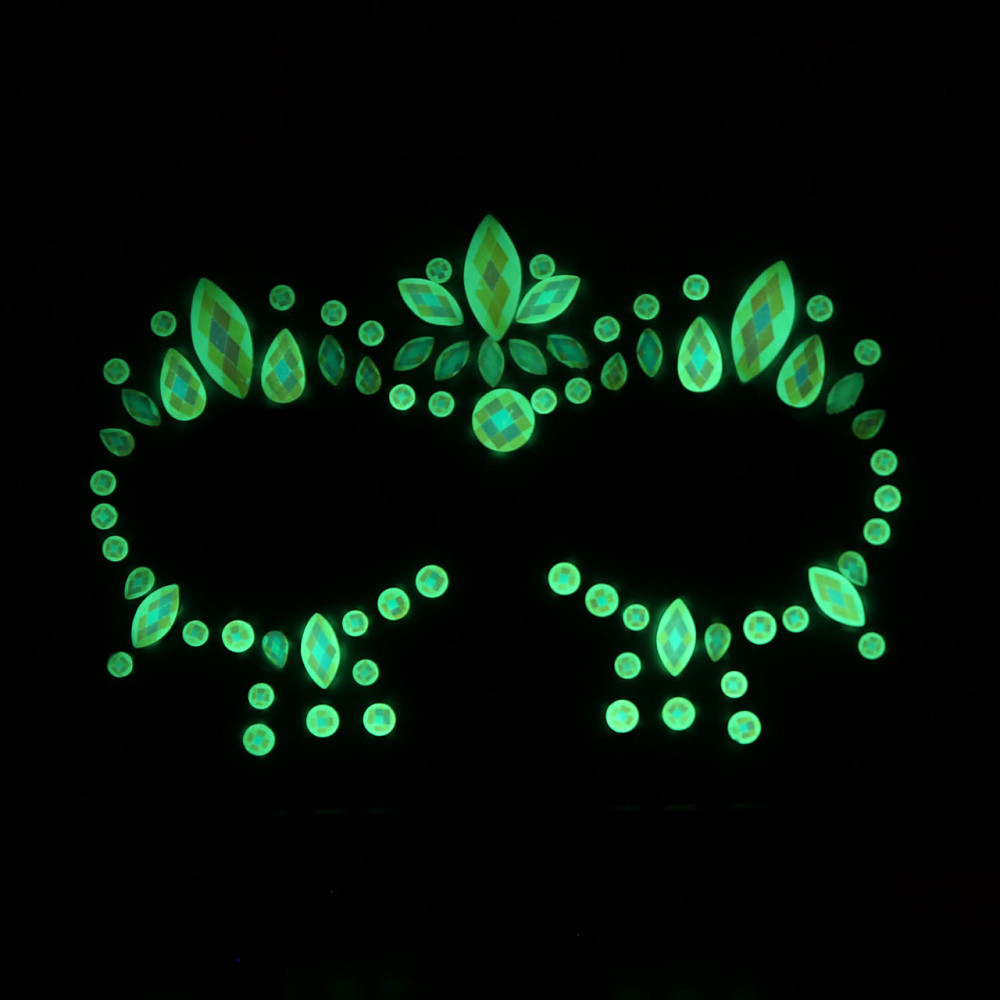 Стрази для обличчя люмінесцентні one size різнобарвний Київ - фото 2