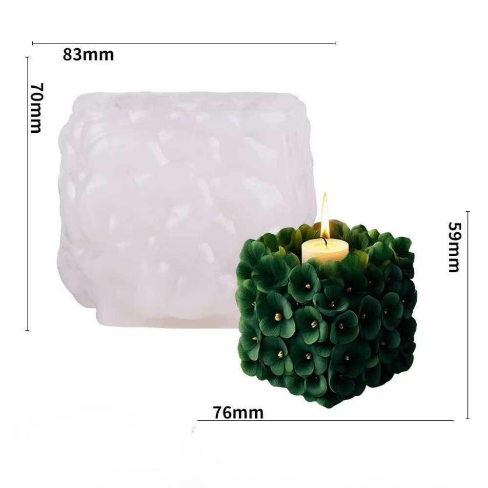 Силіконова форма для виготовлення свічки, молд для свічок з соєвого, бджолиного воску і парафіну 83 х 70 мм Кам'янець-Подільський - фото 2