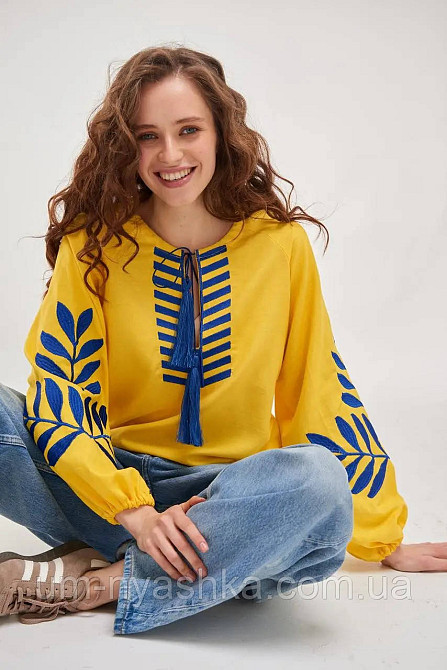 Жіноча жовта вишиванка "Папороть" Кривий Ріг - фото 1