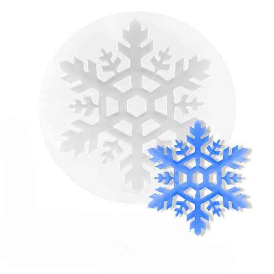 Молд Снежинка силикон 5 см серый Киев