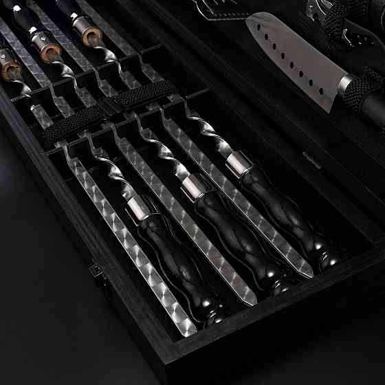 Шампури подарункові набір бокс для пікніка гриля та барбекю Оригінальні Віп подарунки на день народження татові, хлопцю, Тернопіль