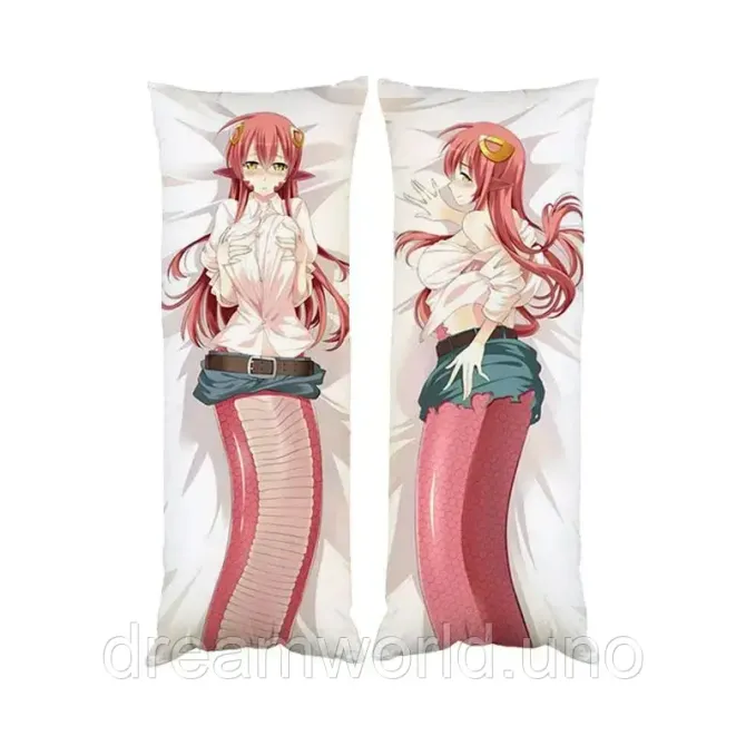 Подушка дакімакура Мія Ламія Monster Musume декоративна подушка для обіймання двостороння 30х60 Харків - фото 1