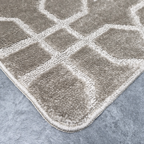 Набір килимків для ванної 2шт 60*100см+50*60см U-виріз Геометрія Standard світло-сірий поліпропілен Дариана Житомир - фото 6