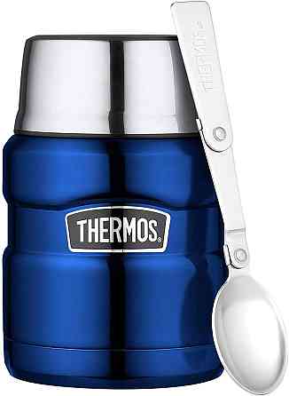 Термос для еды с ложкой 0.47 литра Thermos King Food Flask (173026) Нержавеющая сталь Нововолынск