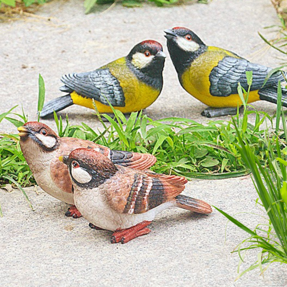 Садові фігурки Пара синичок 15.5 х 8.5 см з полістоуну Одеса - фото 8