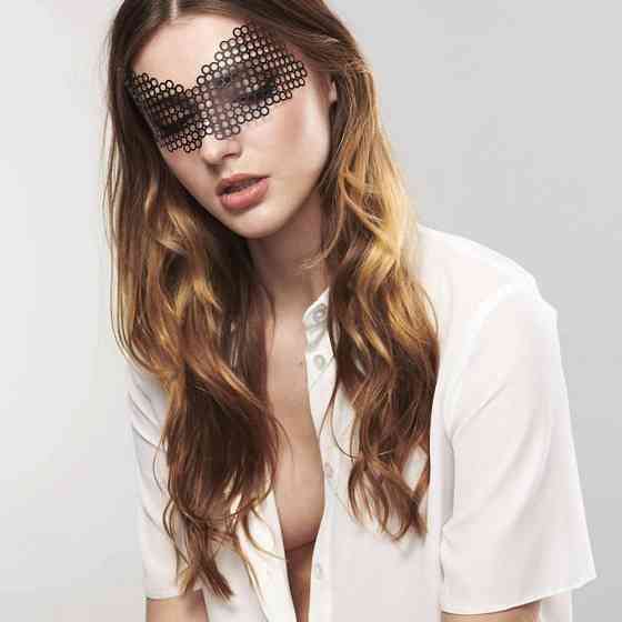 Маска самоклеющаяся виниловая Bijoux Indiscrets черная Sex Aura Киев