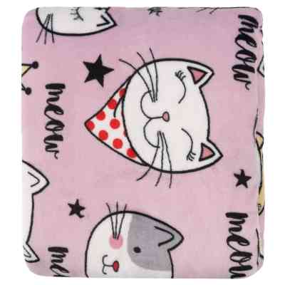 Плед Ardesto Flannel 100% полиэстер, котики 160х200 см (ART0132PB) Винница