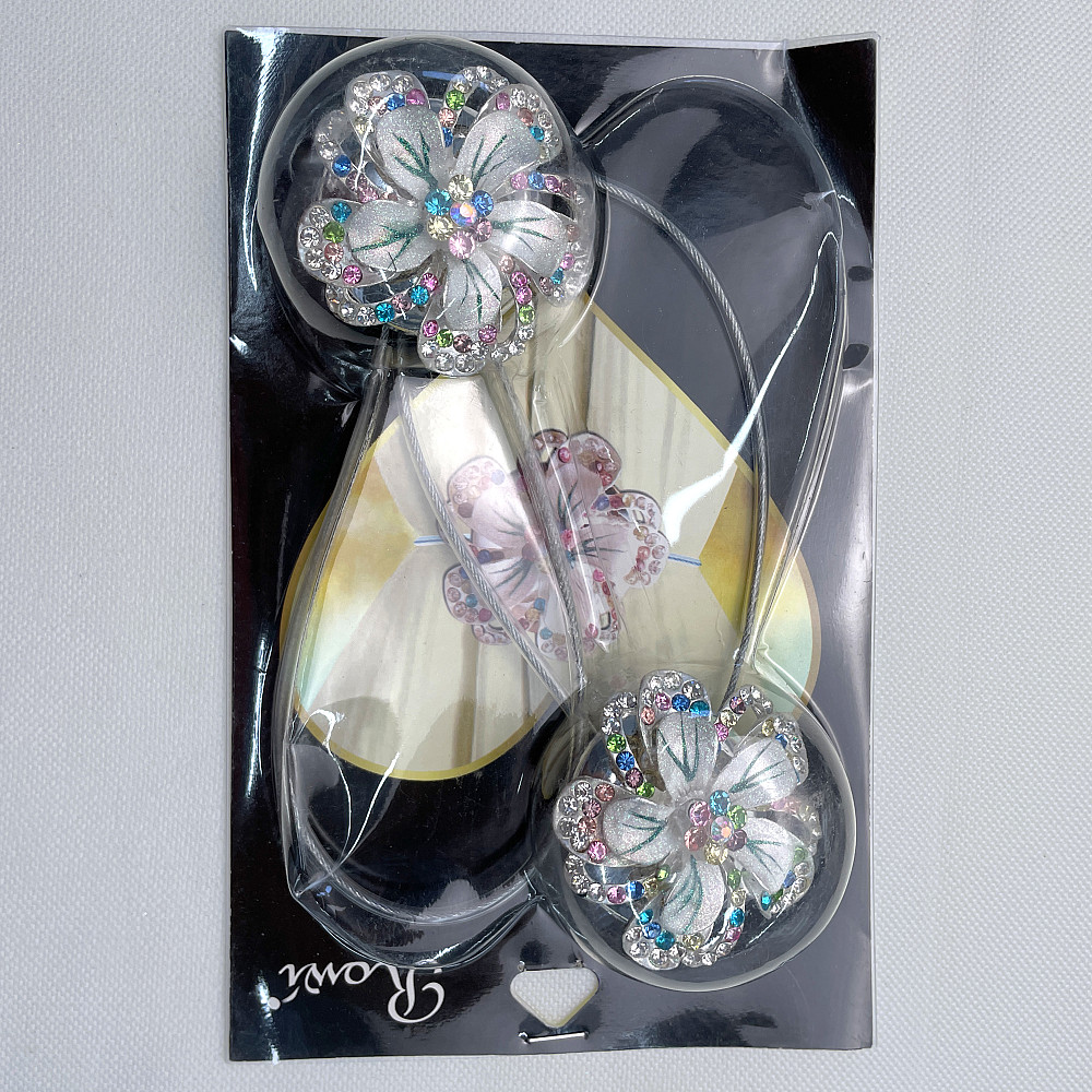 Магніти для штор та гардин "Flowers" набір 2 шт Різнокольоровий (81-241) Київ - фото 8