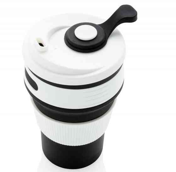 Чашка складна силіконова Collapsible 5332 350мл, чорна Винница