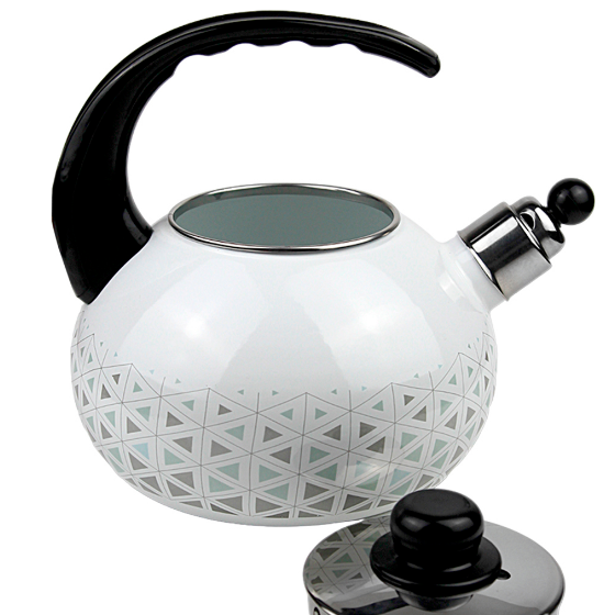 Чайник 2,5л емальований зі свистком білий KAMILLE Житомир - фото 7