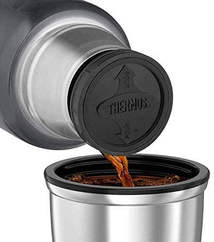 Термос для напоїв з чашкою 470 мл Thermos "King Flask" Gun Metal (170014) Нержавіюча сталь Нововолинськ - фото 5