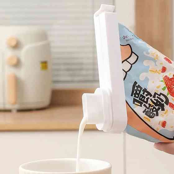 Клипса для пакетов , зажим кухонный 1 шт с клапаном Винница