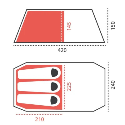 Намет Grand Canyon Robson 3 Alu Capulet Olive (30921260) Вінниця - фото 7
