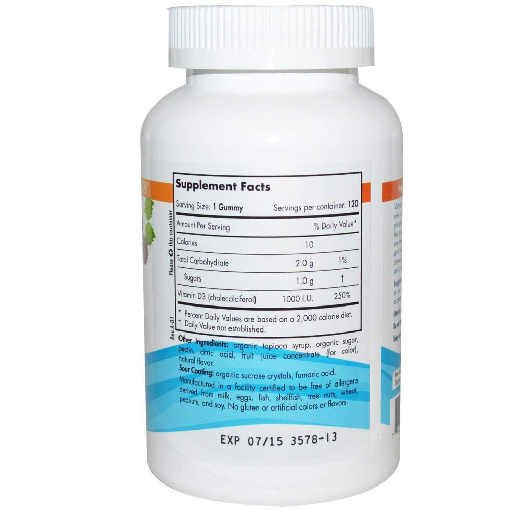 Витамин Д3 Nordic Naturals Vitamin D3 Gummies 1000 МЕ 120 жув таб лесные ягоды Киев - изображение 2
