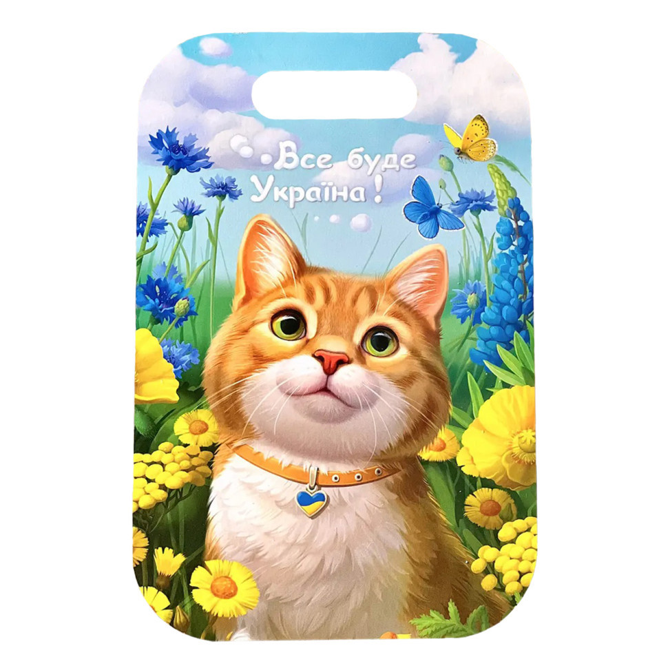 Дерев'яна сувенірна дошка "Рудий котик" Ubumblebees (ПСФ154) PSF154 прямокутна Вінниця - фото 1