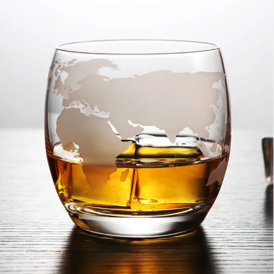 Бокал old fashioned Вокруг Света Подарочный 1 шт. 250 мл Стакан для виски Карта мира Кременчуг - изображение 3