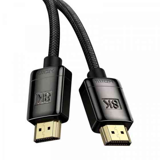Кабель HDMI M - M, 2m, V2.1 8K, High Definition Series (Zinc alloy) WKGQ000101 Baseus Чорний (WKGQ000101) Київ