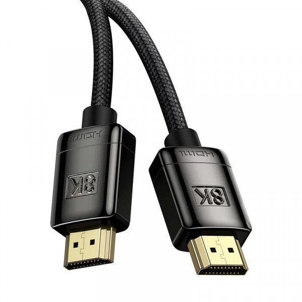 Кабель HDMI M - M, 2m, V2.1 8K, High Definition Series (Zinc alloy) WKGQ000101 Baseus Чорний (WKGQ000101) Київ - фото 2