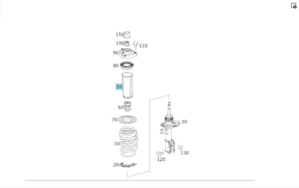 Mercedes-Benz  A2123230392 Пильовик - манжета переднього амортизатора E-class W212 C-Class Estate S204 C-Class W204 GLK X204 C-Class Coupe C204 E-Clas Одеса - фото 4