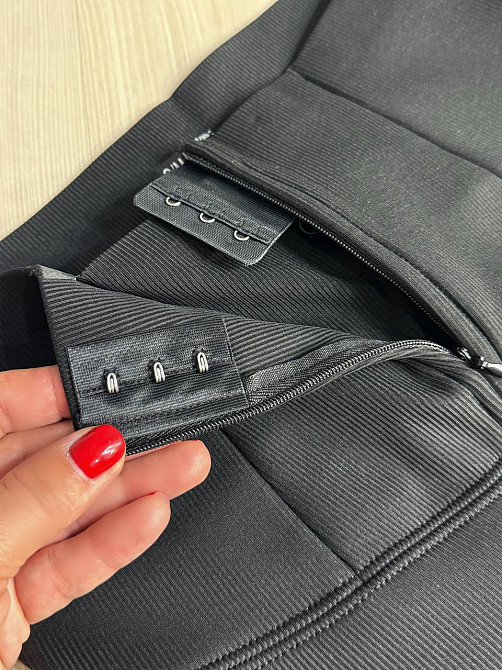 Лосини жіночі Kenalin 88-1 утеплені з корсетом на блискавці в рубчик чорні, чорний, L Київ - фото 5