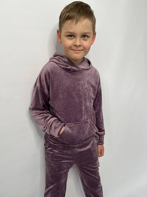 Дитячий велюровий костюм Кенгуру 98-104 Ліловий Харків - фото 2