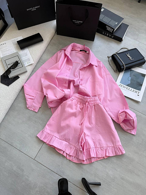 Жіночий літній костюм двійка: сорочка і шорти котон Одеса - фото 4