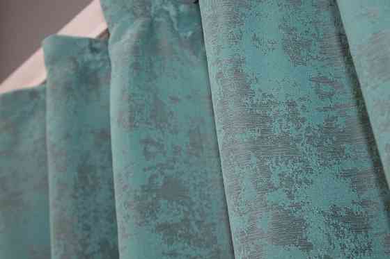 Комплект штор коротких VR-Textil Жаккард Sultan YL № 1292ш Бирюзовый 130х170 см 2 шт (35-0074) Киев
