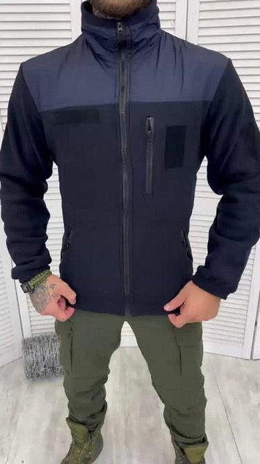 Тактическая флисовка мчс синяя на змейке Одесса - изображение 12