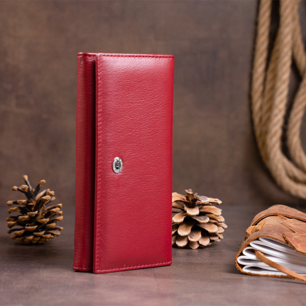 Кошелек на магнитах с клапаном женский ST Leather 19244 Бордовый Киев - изображение 7