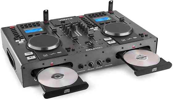 VONYX Dual Twin CD USB-плеер DJ Настольный микшер с Bluetooth Jog Wheels Германия Ровно