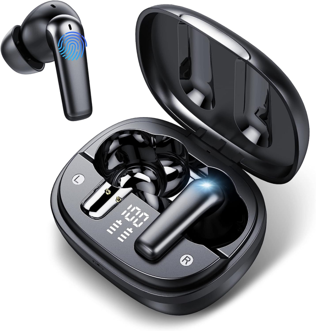 Беспроводные headphones Aowoka IT510 Bluetooth 5.3, наушники-вкладыши 4 микрофона CVC8.0 влагозащита IPX5 с LED экраном Киев - изображение 2