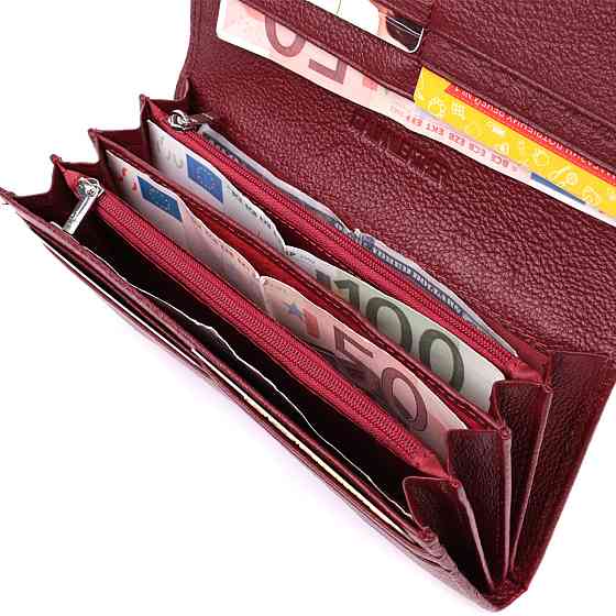 Женский оригинальный кошелек из натуральной кожи ST Leather 22522 Бордовый Киев