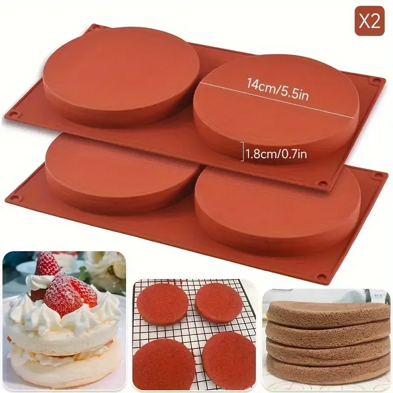 Универсальная силиконовая форма с 2 отделениями – для тортов, шоколада, свечей и рукоделия Киев - изображение 3