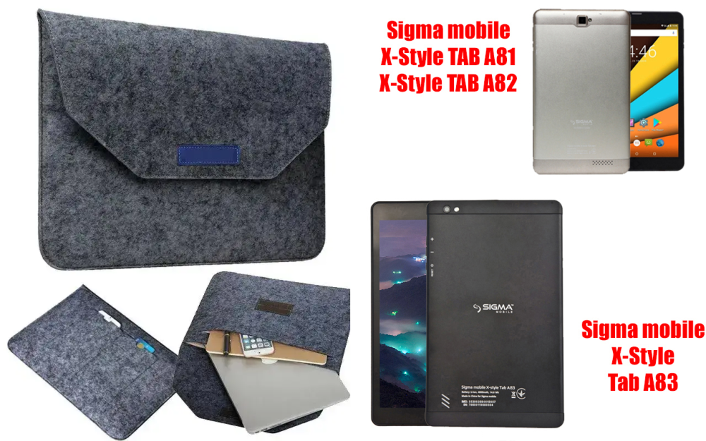 Сумка Wool із войлока для планшета Sigma Mobile Tab A1010 4G, Tab A1010 Neo Київ - фото 1