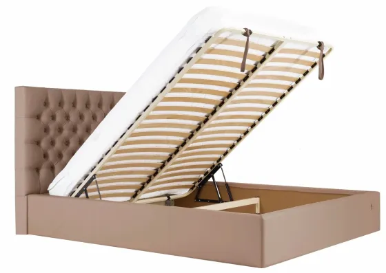 Кровать Cambridge Comfort 120 х 190 см Fly 2213 С подъемным механизмом и нишей для белья Светло-коричневый Киев