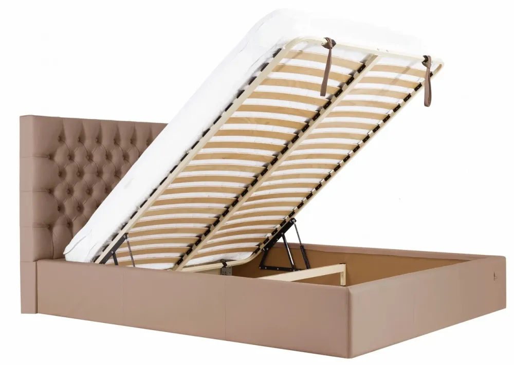 Кровать Cambridge Comfort 120 х 190 см Fly 2213 С подъемным механизмом и нишей для белья Светло-коричневый Киев - изображение 5