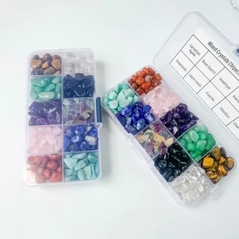 Набір натуральних каменів і кристалів 10 видів у колекційній коробці Київ - фото 7