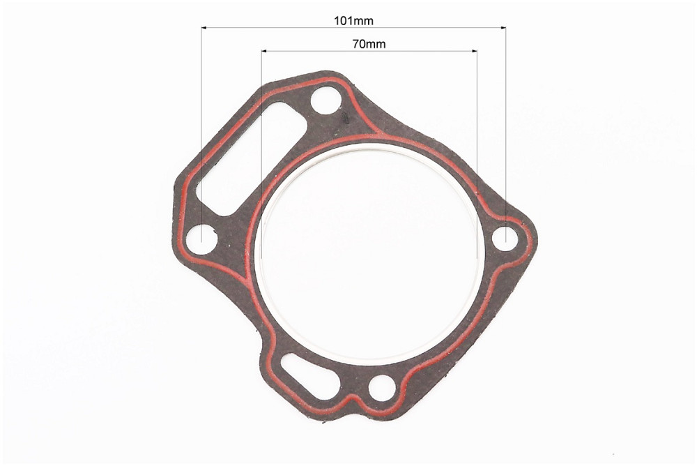 Прокладка головки циліндра 170F-70mm, (пароніт, червона нитка) Киев - изображение 2
