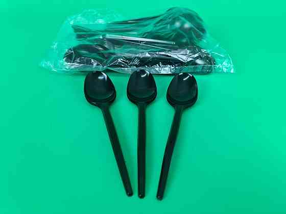 Ложка столова одноразова чорна Андрекс (100 шт.) Харків