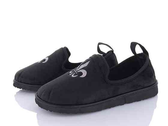 Капці з задником чоловічі домашні туфлі тапки чорні "Біла лілія" 46 Одеса